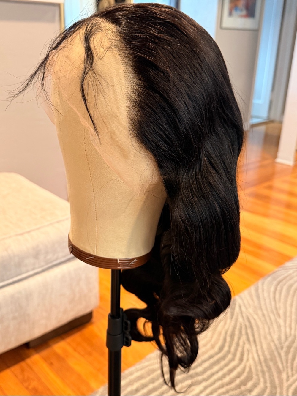 22” Natural Black Body Wave 13x6 HD Lace Front Human Hair Wig #225 - Picture 11 of 17